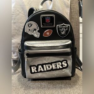 NFL Raiders Black and Gray Backpack
